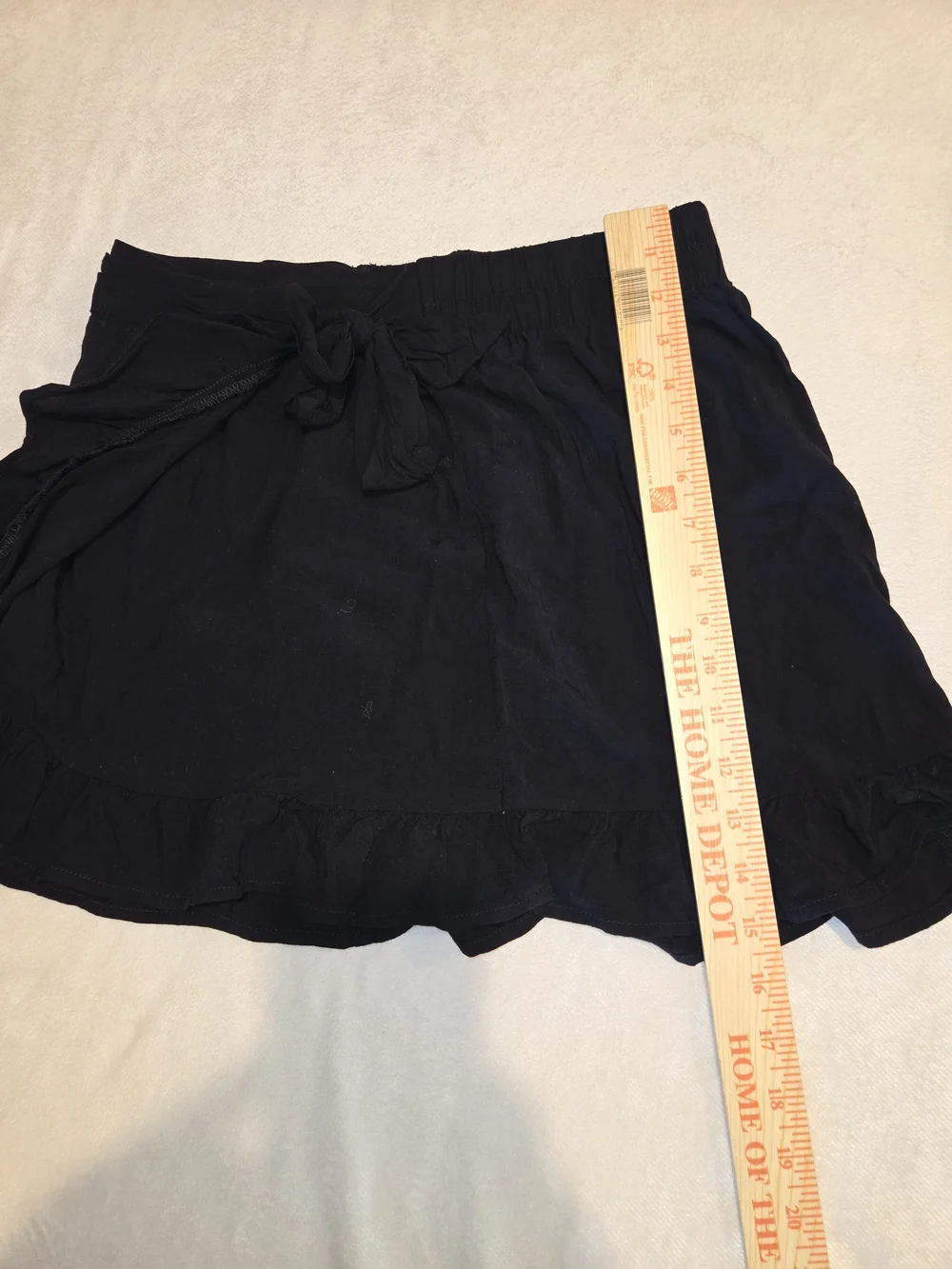 Wild Fable Women’s Black Ruffle Tie-Waist Mini Skirt